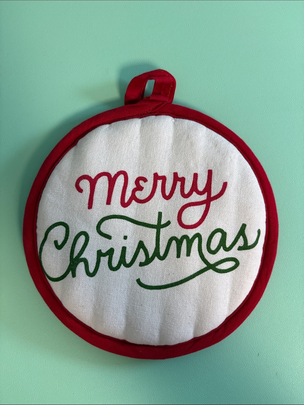 Wondershop Merry Christmas Red & Cream Pot Holder, Holiday Decor, Kitchen Tool